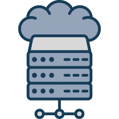 bilgisayar sunucusu izole edilmiş simge