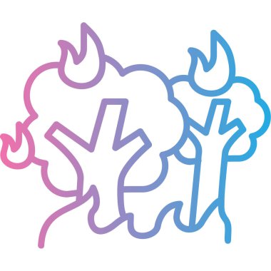 Bir ateş simgesinin vektör illüstrasyonu