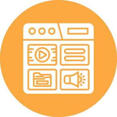 Web simgesi vektör illüstrasyonu