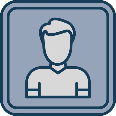 Adam profil vektör simgesi