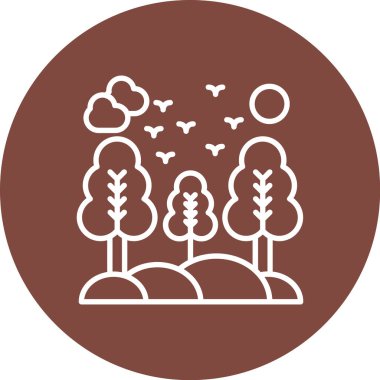 Ağaç simgesinin vektör illüstrasyonu