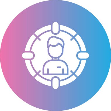 İnsan simgesinin vektör illüstrasyonu