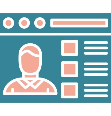 Bir insan simgesinin vektör illüstrasyonu