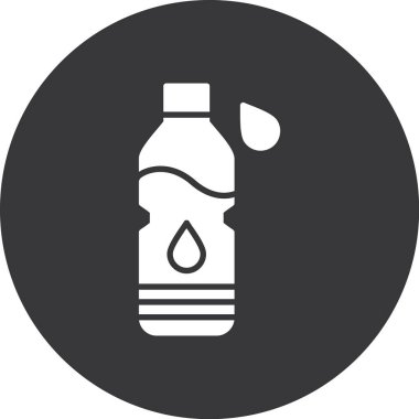 su şişesi simge vektör çizim