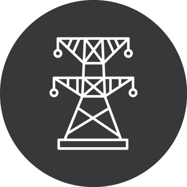 Yüksek gerilim güç satırı simgesi.