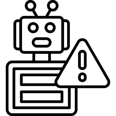 robot ikon vektör illüstrasyonu