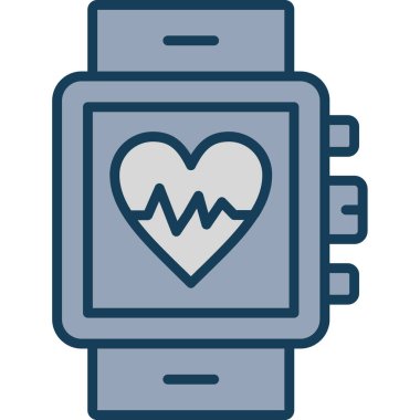 akıllı saat vektör simgesi modern illüstrasyon tasarımı