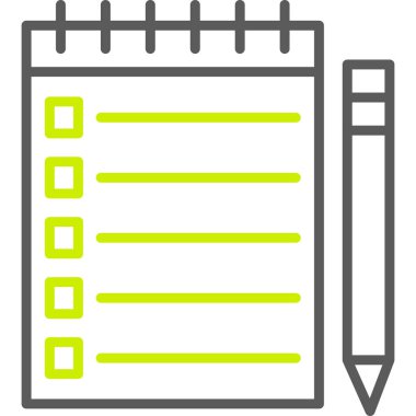 kontrol listesi simgesi. Web için kontrol listesi vektör simgelerinin özet çizimi