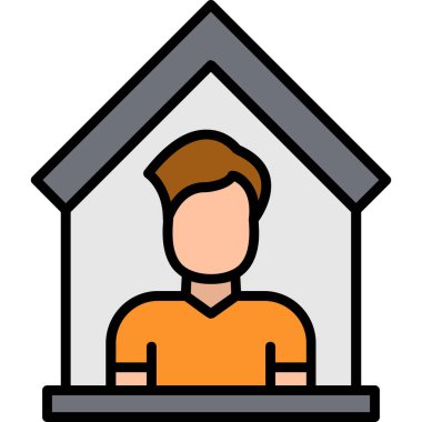 Ev simgesi vektör illüstrasyonu