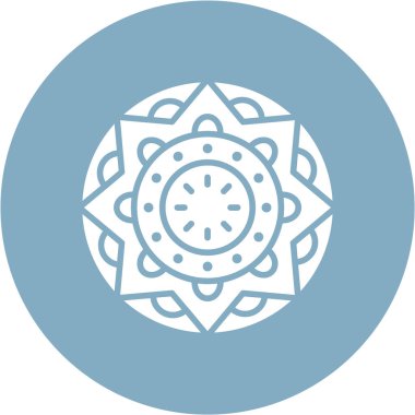 güzel çiçek süsü vektör illüstrasyonu