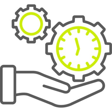 zaman yönetimi düz vektör simgesi