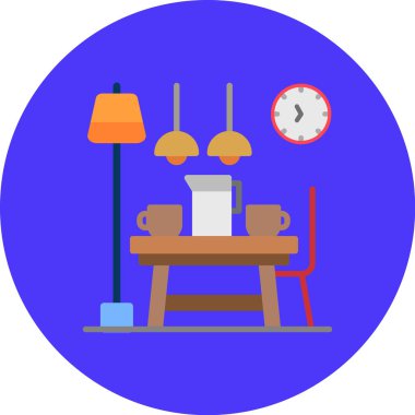 Kahve masası. Basit simge