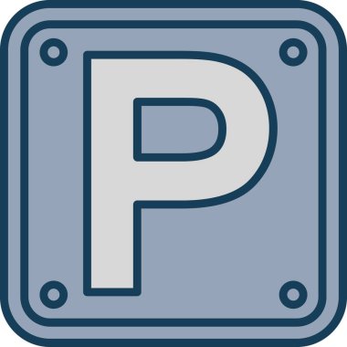 Park yeri simgesi. Tasarım. vektör simgesi.