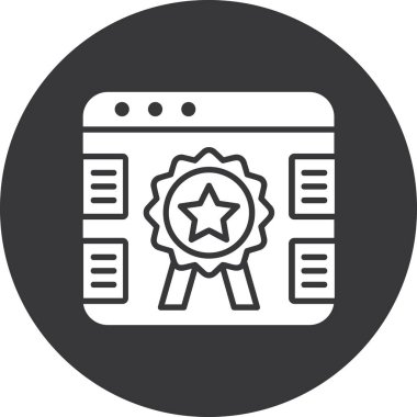 Rozet simgesi, modern tasarım, vektör illüstrasyonu