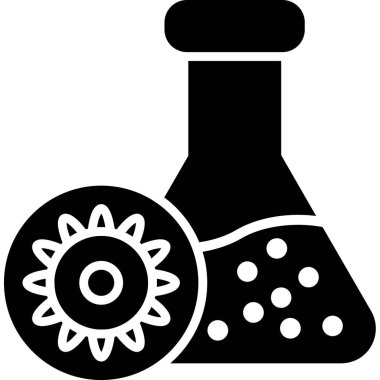 Laboratuvar test tüpü simgesi. Beyaz arkaplanda izole edilmiş web tasarımı için bilim test tüpü vektör simgesi