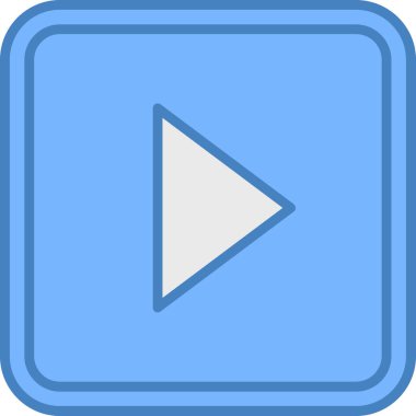 Oynayın. Web simgesi basit illüstrasyon