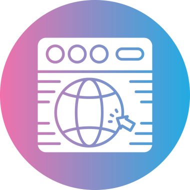 Dünya ikonu. Basit resimleme