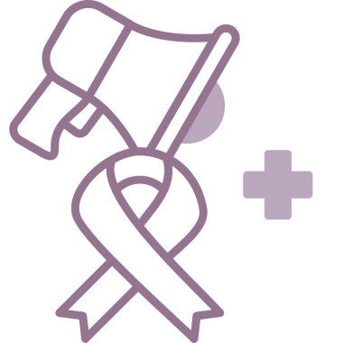 Bir el yay ve kurdele tutuyor..