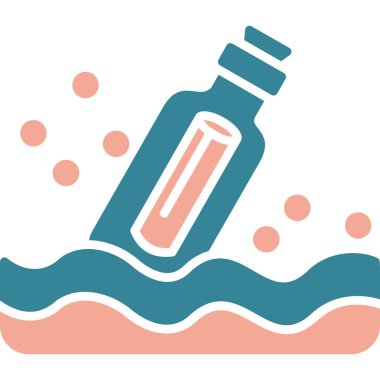 Su şişesi simge vektörü