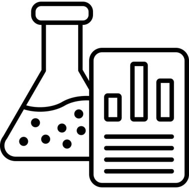 Kimyasal laboratuvar test simgesi