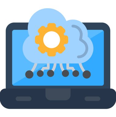 Düz biçimli bulut sunucu simgesi