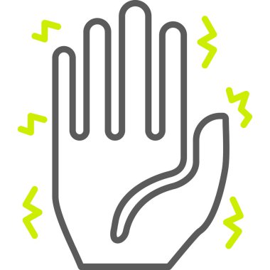 Bir karikatür elin vektör çizimi