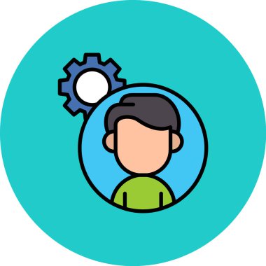 Çizgi film karakterinin vektör çizimi