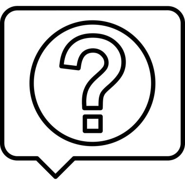 Soru işareti. Basit tasarım