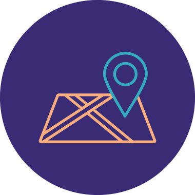 vektör konumu düz biçim simgesi