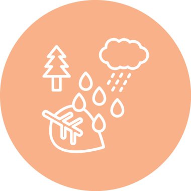 Bir ağaç simgesinin vektör illüstrasyonu