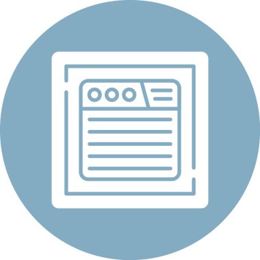 Web sayfası uygulamasının vektör simgesi çizimi