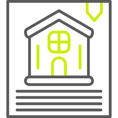 Bir ev simgesinin vektör illüstrasyonu