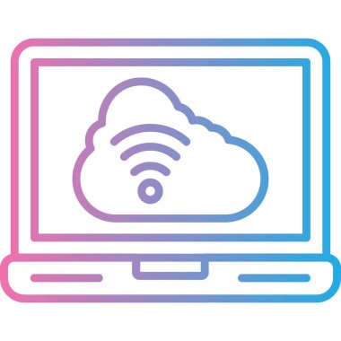 Bilgisayar. Web simgesi basit illüstrasyon