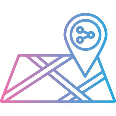 konum haritası ikon vektör illüstrasyon tasarımı