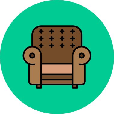 kanepe ikonu vektör illüstrasyonu