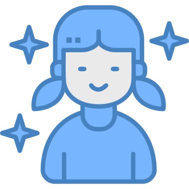 Avatar kadın simgesi - taslak biçimi