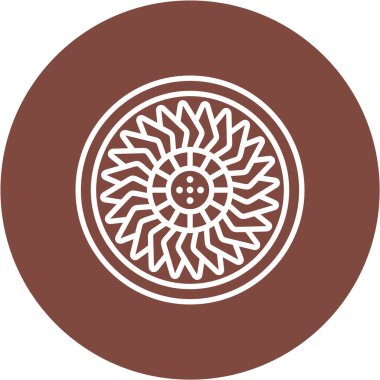 Dünyanın merkezinde dairesel desenler var.