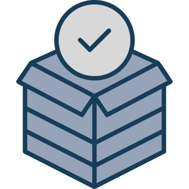 Teslimat kutusu vektör simgesi. düzenlenebilir vuruş