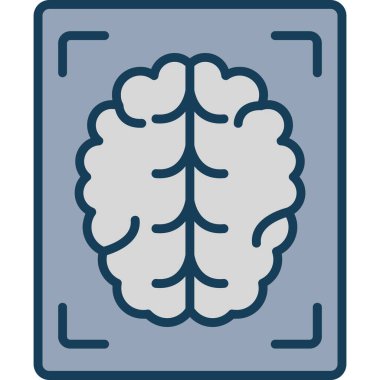 Beyin. Web simgesi basit tasarım