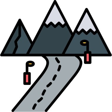 dağ ikonu vektör illüstrasyonu