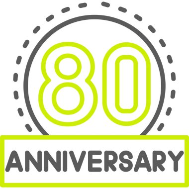 80. yıldönümü dairesel logosu