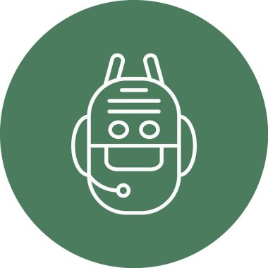 Robot vektör simgesi modern basit illüstrasyon