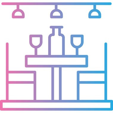 Restoran. Web simgesi basit illüstrasyon