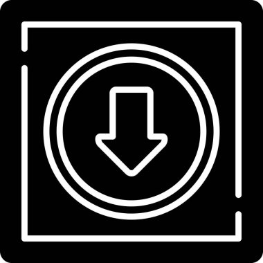 Soyut arkaplanda indirme simgesi izole edildi