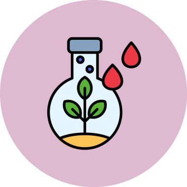 Bitki. Web simgesi basit illüstrasyon