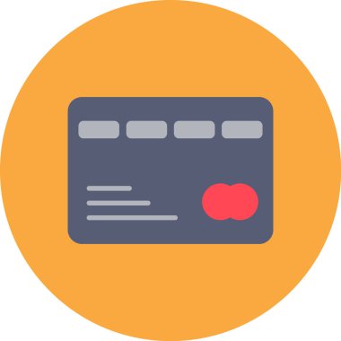 Kredi kartıyla. Web simgesi vektör illüstrasyonu