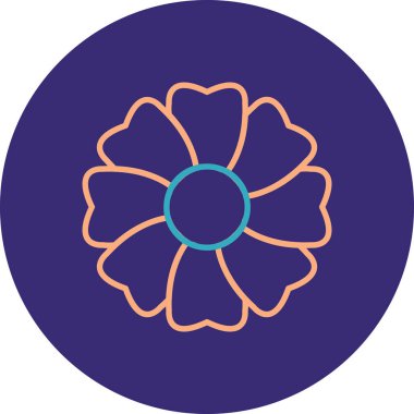 Bir çiçeğin vektör illüstrasyonu