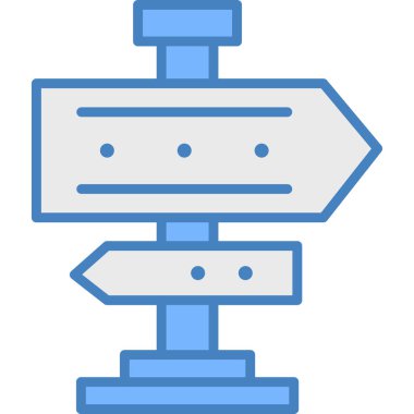 İşaret levhası Web simgesi basit illüstrasyon
