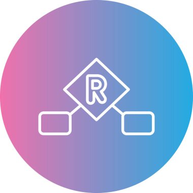 Modern bir simgenin vektör illüstrasyonu