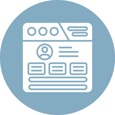 Ağ simgesi. Web sayfasının basit tasarımı